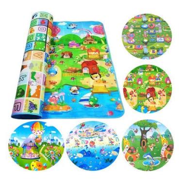 Imagem de Tapete Infantil Atividade Bebe Térmico Gigante Dobrável 0,90 x 1,20 - 