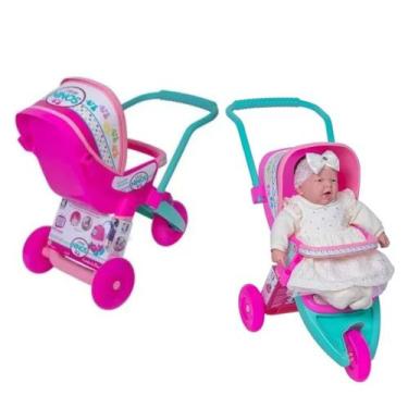 Imagem de Brinquedo Carrinho de Bebê para Boneca Baby NinosRosa recomendado para