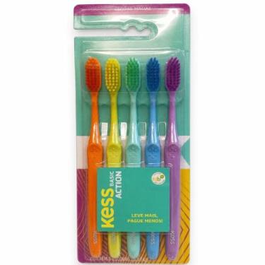 Imagem de Escova Dental Kess Cerdas Macias Basic Action 5 unidades