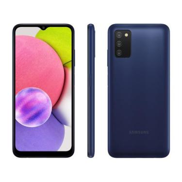Imagem de Smartphone Samsung Galaxy A03s 64GB Azul 4GB RAM 6,5" Câm. Tripla + Se