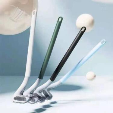 Imagem de Escova Sanitária Curva Plástico Cerdas Resistentes para Higienização d