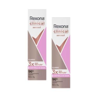 Imagem de Kit 2 Desodorante Rexona Clinical Classic Aerosol Antitranspirante 96h