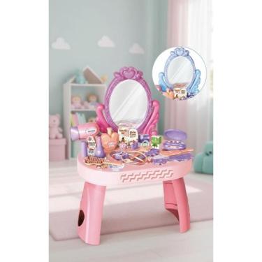 Imagem de 2x Penteadeira Princesa Infantil Rosa com 30 Acessórios Dive