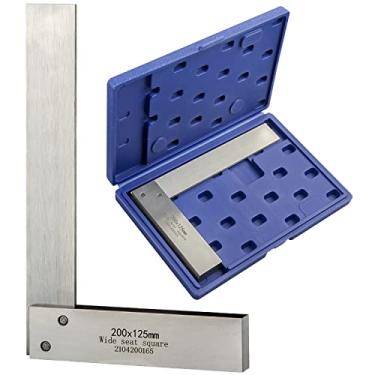 Imagem de Conjunto de régua de aço temperado com ângulo de precisão de ângulo de 90 ângulos quadrados da Machinist, BM0907, 200x125mm