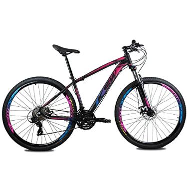 Imagem de Bicicleta Aro 29 KSW XLT Color 24v 7.0 Freio Hidraulico Câmbios Shimano Altus Cubo K7 Suspensão C/Trava - Pink/Azul 17