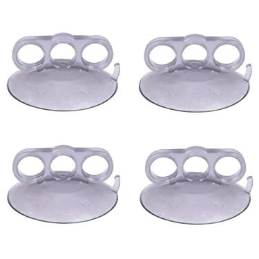 Imagem de 4 Ventosa Garra 3 Dedos PVC Cristal 110mm Martelinho De Ouro