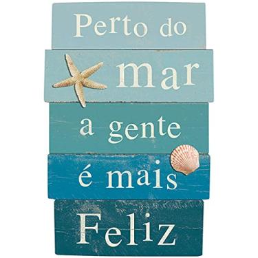 Imagem de PLACA DECORATIVA EM MDF - PERTO DO MAR 22 x 33cm