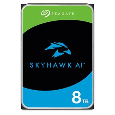 Imagem de Seagate Disco rígido interno de vigilância Skyhawk AI 8TB HDD–3,5 polegadas SATA 6Gb/s 256MB cache + gerenciamento de integridade da unidade e serviço de recuperação de 3 anos - (ST8000VEZ00)