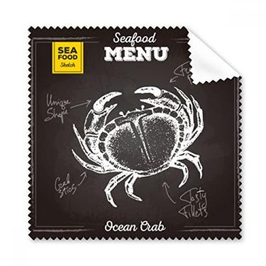 Imagem de Pano de limpeza para limpeza de tela de telefone com estampa de caranguejo, 5 peças