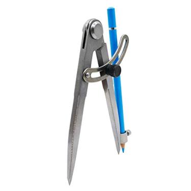 Imagem de ZLKSKER 6 polegadas 7,8 polegadas Divisor profissional de 10 polegadas com suporte de lápis e asa de bloqueio, Divisor Calibre bússola de asa, 6 inch