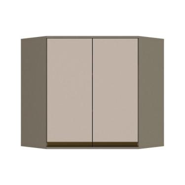 Imagem de Armário Aéreo Henn Connect Canto Oblíquo 83cm Duna/Cristal