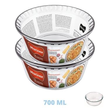 Imagem de Forma Suflê Travessa Assadeira 700ml de Vidro Marinex - 2 Un