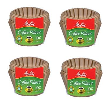 Imagem de Filtros de café Melitta Basket, Super 8-12 Cup (100 Count (Pack de 4), Natural Brown)
