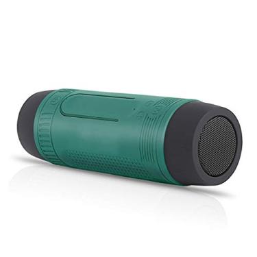 Imagem de HIOD Alto-falante sem fio Bluetooth com iluminação alto-falante Bluetooth à prova d'água 15h tempo de reprodução 10 m bateria 4000 mAh para ciclismo familiar, verde