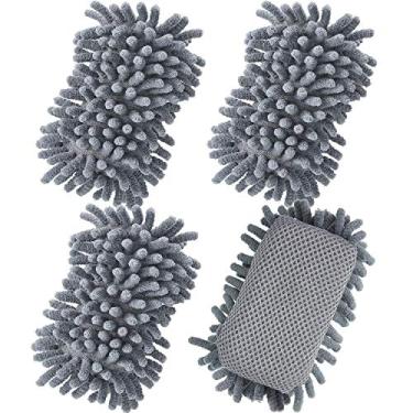 Imagem de Borracha de microfibra para quadro branco, 4 peças, lavável em microfibra, apagável a seco, borracha, para marcadores, giz, casa, sala de aula e escritório