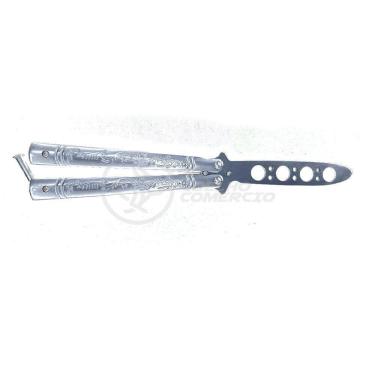 Imagem de Knife Silver Butterfly Prata Borboleta Dobrável Inox