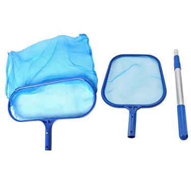 Imagem de Qudai Conjunto de rede para escumadeira de piscina Inclui 1 PCS Net Skimmer Deep Leaf 1 PCS Ancinho de folha com saco de rede de malha 1 PCS Ferramenta de limpeza telescópica de alumínio para pisci NP