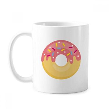 Imagem de Rosquinha rosa sobremesa caneca de comida doce cerâmica xícara de porcelana café louça