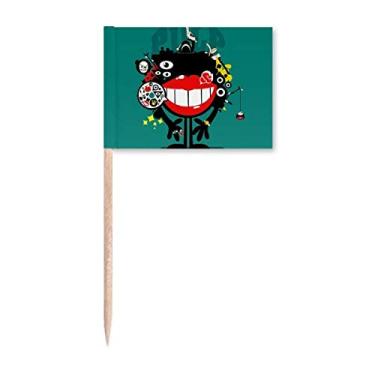 Imagem de Universo e alienígena Monster Palito de Dente Marcador Topper Decoração de Festa