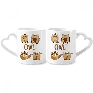 Imagem de Conjunto de canecas de porcelana para casais, chapéu de vidro de sino com coração