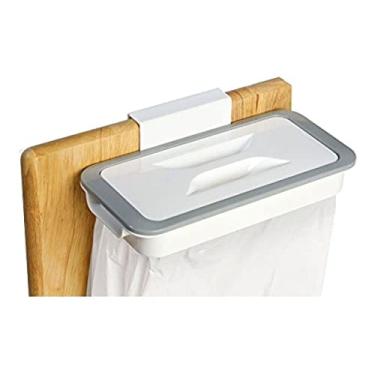 Imagem de Lixeira De Cozinha Com Tampa Portatil Para Porta Cesto Para Saco de Lixo