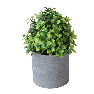 Imagem de heave Mini plantas artificiais em vaso, arbusto de plástico falso, plantas verdes artificiais para decoração de casa, jardim, banheiro, presente de boas-vindas, 1