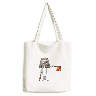 Imagem de Handball árbitro indica bandeira desenho mamãe bolsa sacola de compras bolsa casual bolsa de mão