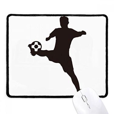 Imagem de Mousepad esportivo de futebol americano Sihouette com borda costurada, tapete de borracha para jogos