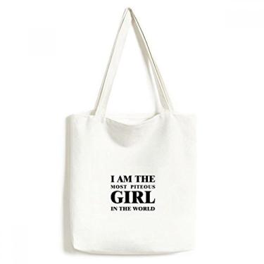 Imagem de Bolsa de lona I Am The Piteous Girl Bolsa de compras casual