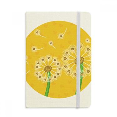 Imagem de Caderno de flores de dente-de-leão oficial de tecido capa dura para diário clássico