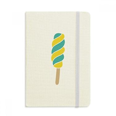 Imagem de Caderno de sorvete doce verde amarelo espiral oficial tecido capa dura diário clássico
