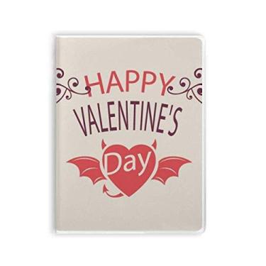 Imagem de Diário de capa macia Happy Valentine's Day Heart Devil Wings