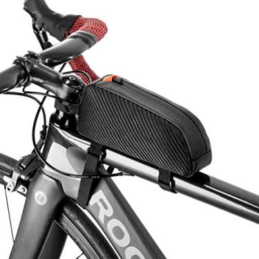 Imagem de C/H Bolsa de bicicleta rígida tubo superior bolsa de farol frontal para bicicleta de estrada impermeável Mountain Road Bike sela equipamento de equitação acessórios para ciclismo armazenamento de ferramentas
