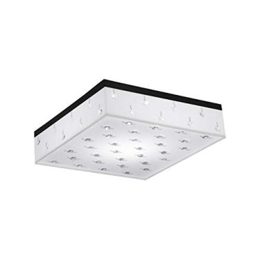 Imagem de Plafon Renda LED 220V 6500K, LLUM Bronzearte, 37446, 20W, Branco/Preto, 30X30cm