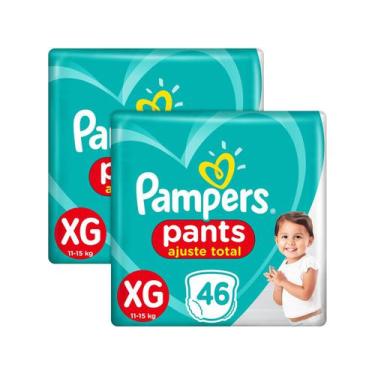 Imagem de Kit Fralda Pampers Ajuste Total Pants - Calça Tam. Xg 11 A 15Kg 92 Uni
