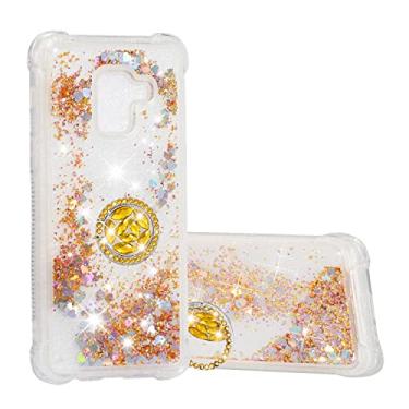 Imagem de Capa protetora para telefone Caso para Samsung Galaxy A8 + / A8 Mais (2018), QuickSand Series Glitter Fluxo Líquido Líquido Meninas Femininas Mulheres Phone Case com Kickstand, Soft Tpu. Caixa de tele