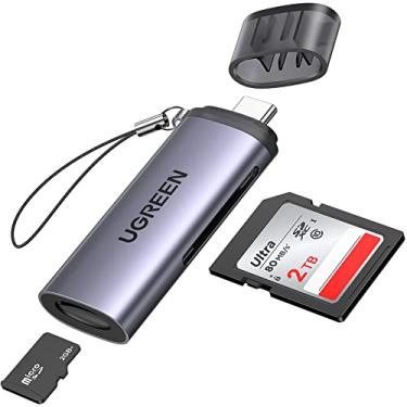 Imagem de UGREEN Leitor de cartão SD USB C, leitor de cartão de memória Micro SD 2 em 1 SD SDHC SDXC MicroSD UHS-I compatível com iPhone 15/15 Pro/Pro Max MacBook Pro/Air iPad Pro Samsung Galaxy S22