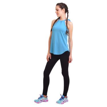 Imagem de Regata Feminina Fitness Azul Viscolycra com Proteção UV GG