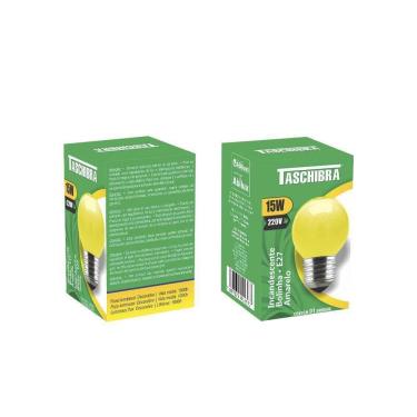 Imagem de Lâmpada Incandescente Taschibra Bolinha 15w 220v Amarela