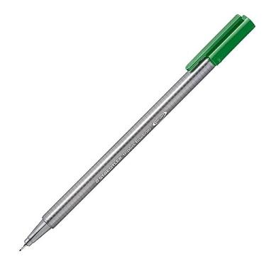 Imagem de STAEDTLER Caneta Ponta Fina Triplus Fineliner 0.3mm 1 Unidade Verde Sap - 334-52 - Corpo Ergonômico Triangular – Ideal para Escrita e Bullet Journal