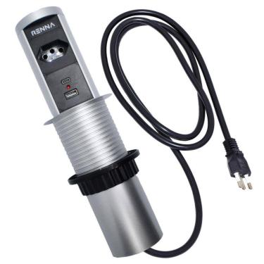 Imagem de Torre Tomada Automática 1 Tomada 2 Usb Carregamento Wireless