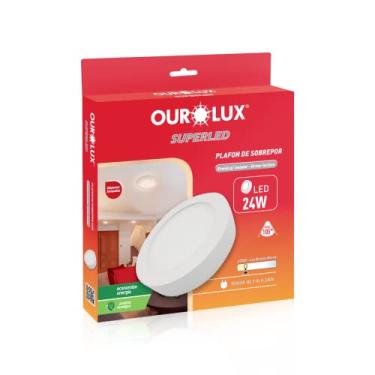 Imagem de Plafon SUPERLED Sobrepor 24W Bivolt 2700K Redondo OUROLUX