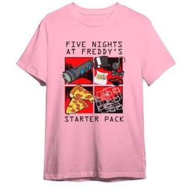 Imagem de Camiseta Fnaf Five Nights At Freddy's Starter Pack Unissex - Abstract