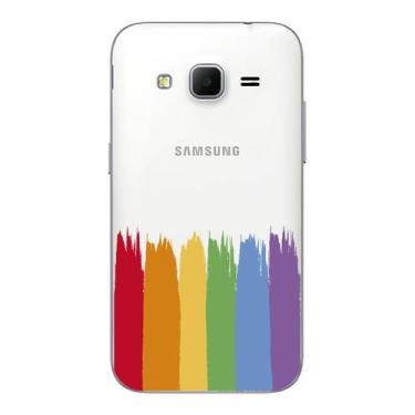 Imagem de Capa Case Capinha Samsung Galaxy  Win 2 G360  Arco Iris Pinceladas - S