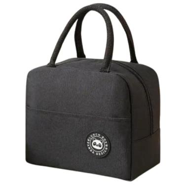 Imagem de Bolsa Sacola Térmica Lancheira Marmita Academia Trabalho (Bolsa Preta)