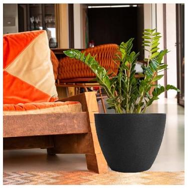 Imagem de VASO POLIETILENO CONE BAIXO N°28 P/PLANTAS E JARDINS DECORATIVO (PRETO ABSOLUTO)