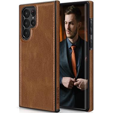 Imagem de LOHASIC Capa para Galaxy S23 Ultra, capa protetora elegante de couro macio para mulheres e homens capas de telefone resistentes compatíveis com Samsung Galaxy S23 Ultra 2023 novo - marrom
