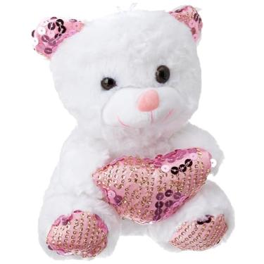 Imagem de Urso de Pelúcia, 25 cm, Coração com Lantejoula, Bee Toys