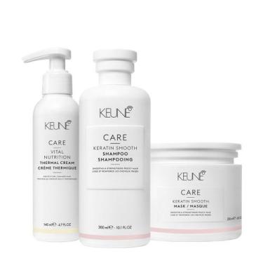 Imagem de Kit Keune Care Keratin Smooth Shampoo Máscara E Vital Nutrition Therma