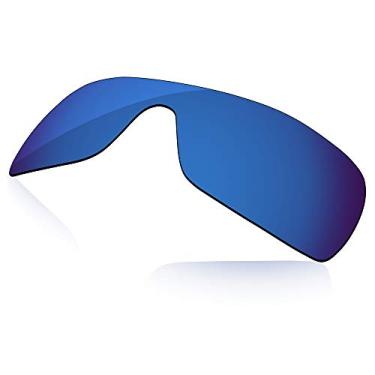 Imagem de LenzReborn Lente polarizada de reposição para óculos de sol Oakley Turbine Rotor OO9307 - azul marinho - polarizado espelhado